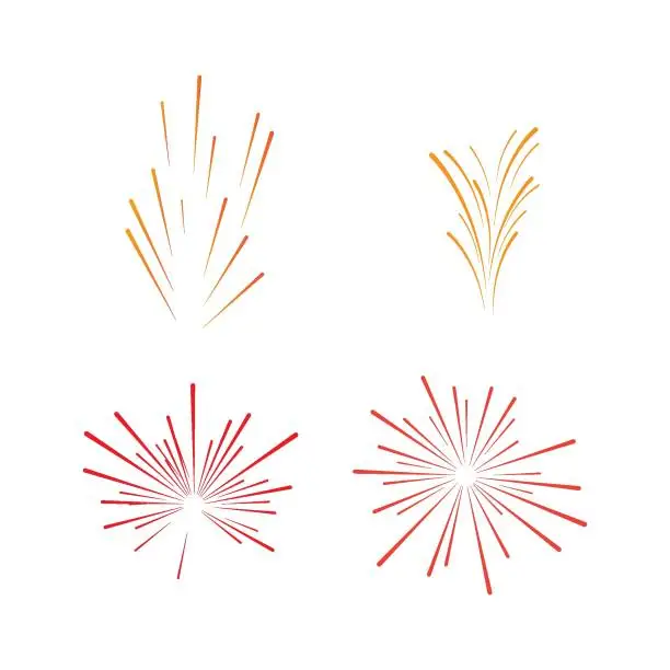 Vector illustration of firework logo