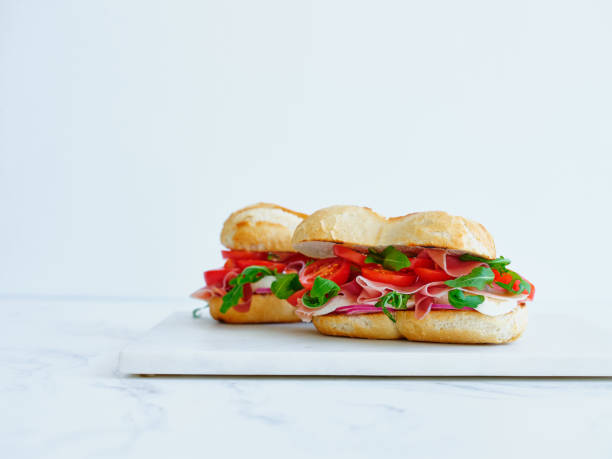 istock Delicious sandwich with cheese and ham 1434680931