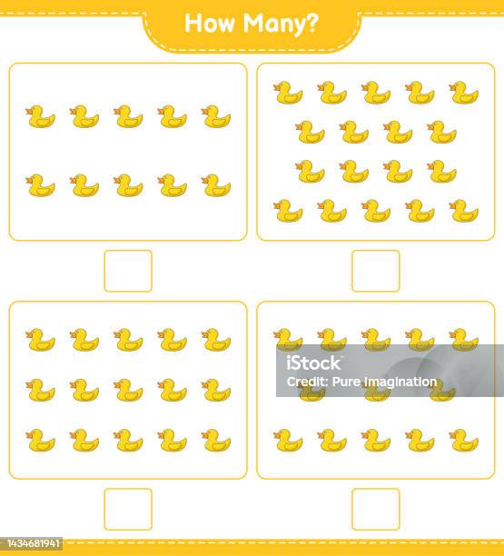 Count How Many Ducks Counting Game How Many Rubber Duck Educational Children Game Printable ...