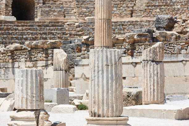 istock Ephesus archeological site. Odeon columns. Roman empire in Turkey 1434685326
