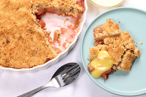 Apple and Raspberry Crumble