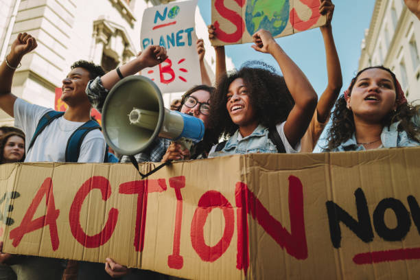 istock Multiethnic youth activists joining the global climate strike 1434686291