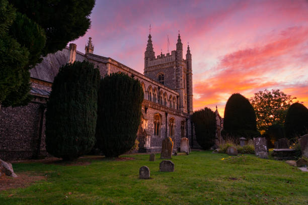 istock Sunset At The Church In Beaconsfield Old Town 1434687459