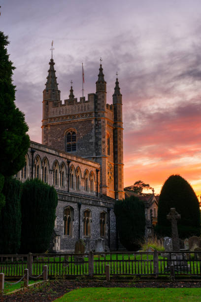 istock Sunset At The Church In Beaconsfield Old Town 1434687521