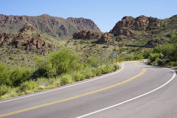 istock Road through the rocks covered in vegetation. 1434688269