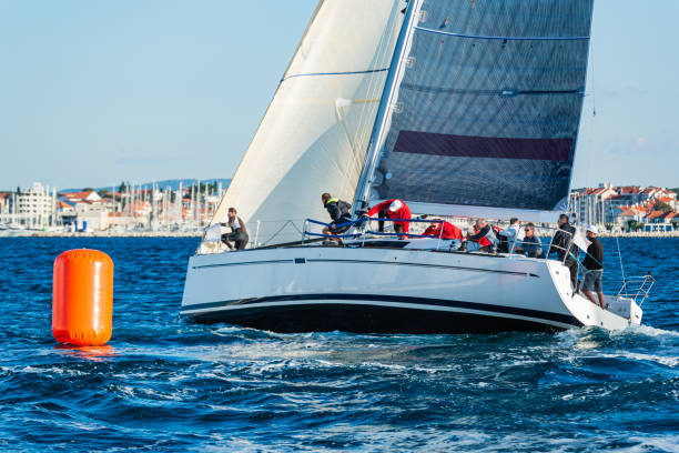 istock Sailing crew on sailboat during regatta 1434691601
