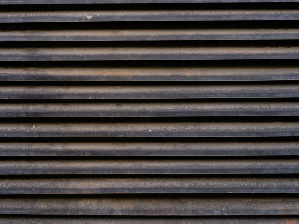 old metal shutter of a store