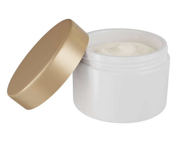 istock 3d rendering gold white cosmetic cream jar open lid 1434699504