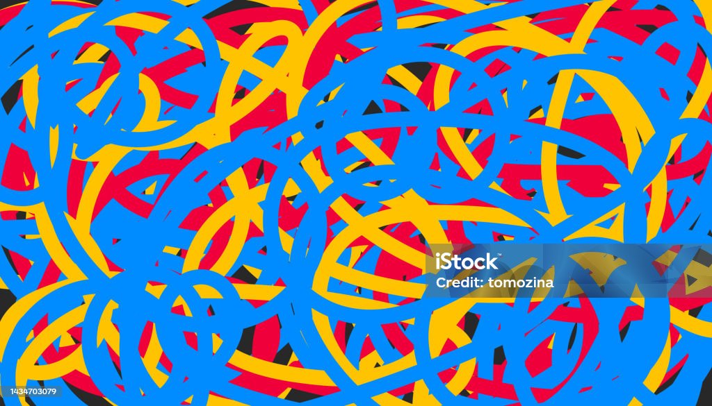Confusing Background Complex Pattern Doodle Backdrop Stock Illustration ...