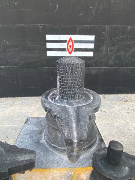 istock Stone Shivling Idols Handcrafted & Hand Painted with Tilak 1434703853
