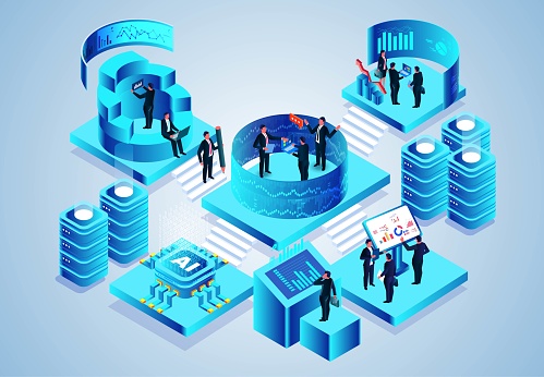 Intelligent data management and big data analytics, data conferences, digital marketing and business strategy analysis, etc. Distance business people from big data to generate reports charts and calculate analysis, accounting or