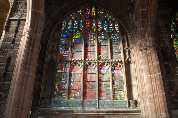 istock A Stained Glass Window at Manchester Cathedral 1434705793
