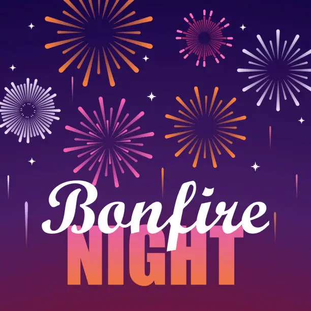 Vector illustration of Bonfire night vector banner