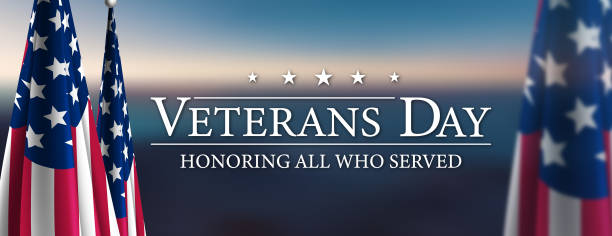 Veterans Day USA Background Greeting Card vector art illustration