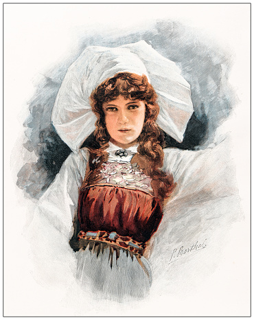 Antique image: East European Girl