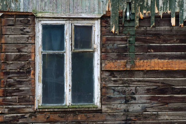 istock Old window of an old ruined house 1434723847