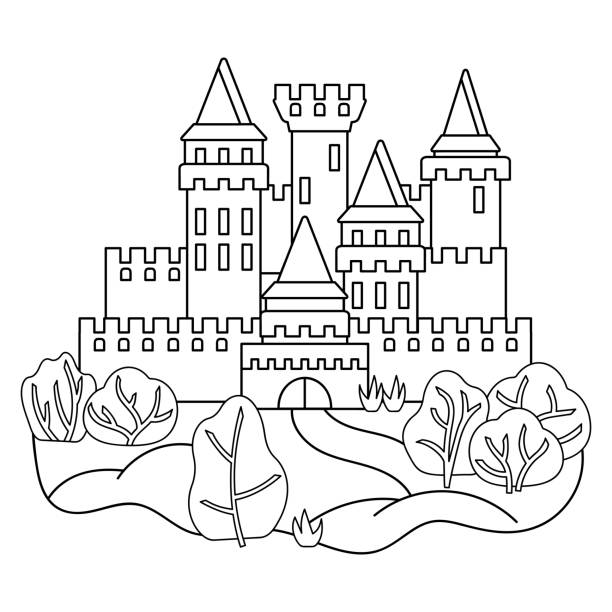 Castillo Para Colorear - Banco de fotos e imágenes de stock - iStock Castillo Para Colorear - Banco de fotos e imágenes de stock - iStock