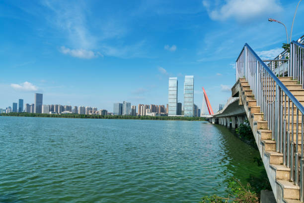 istock Lakeside modern office building in China 1434726240