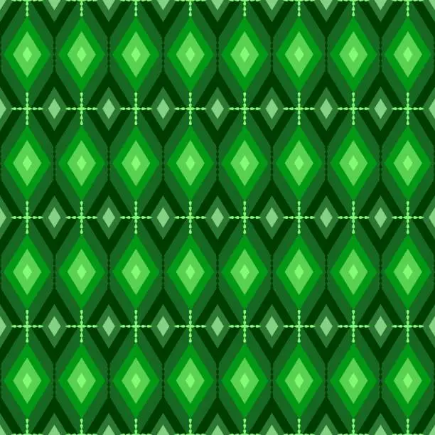 Vector illustration of Vector seamless pattern. Modern stylish texture. Repeating geometric tiles of rhombuses. Suitable for children, decoration paper, design, concept, clothing, wrapping, handicraft