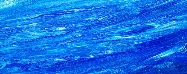 istock Blue abstract acrylic paint aquarel watercolor background 1434730262