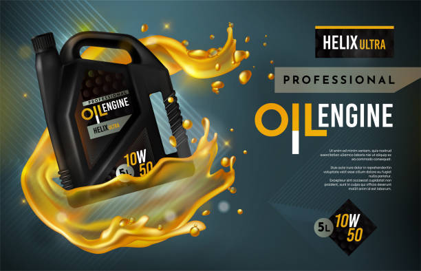 ilustrações de stock, clip art, desenhos animados e ícones de car engine oil. motor synthetic fluid splash. automotive flyer. auto gear lube. machine technology lubricant. realistic gallon canister with golden splatters. vector poster background - motor oil bottle