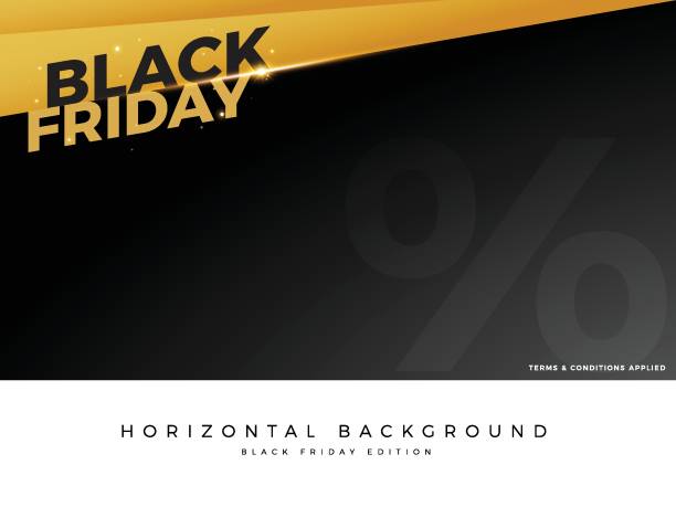 istock Black Friday text in italic style. Gold and Dark background. 1434734812