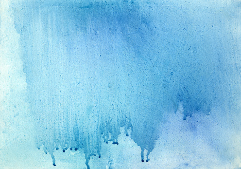 Abstract hand drawn watercolor. Picture for creative wallpaper or design art work. Pastel colors tone in blue.