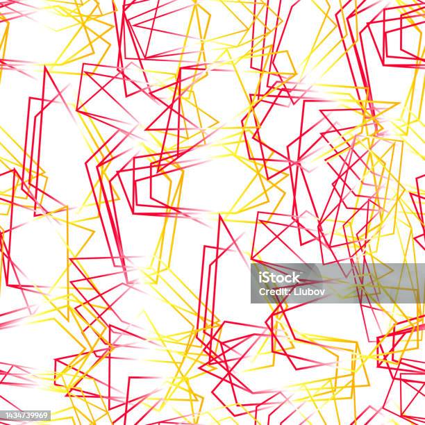 Seamless Geometric Pattern Of The Outlines Of Polygons Stock ...
