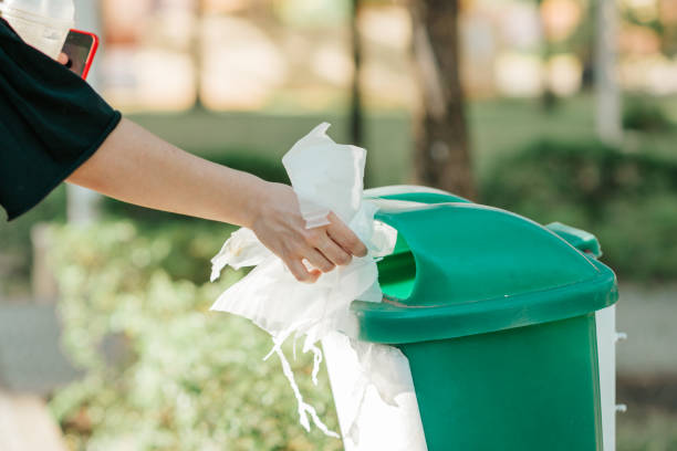 istock caring for nature by throwing garbage in the basket 1434742884