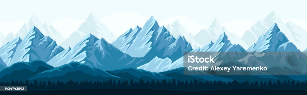 Mountain Pattern Vector Seamless Mountain Pattern Stock Illustration - Download Image Now ...