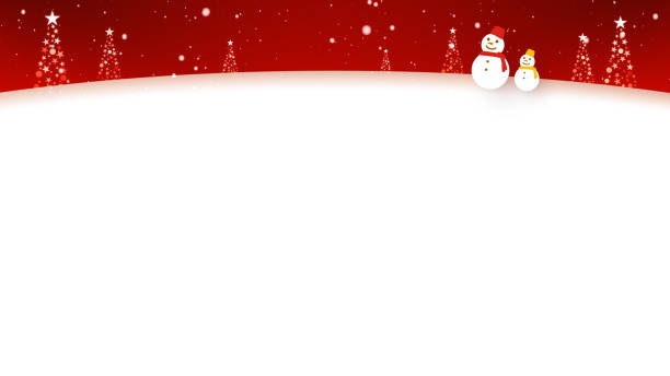 istock Snowmen walk in the falling snow (telop space available) 1434746244