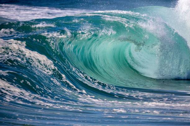 istock Beautiful wave splashing in the ocean. 1434750913