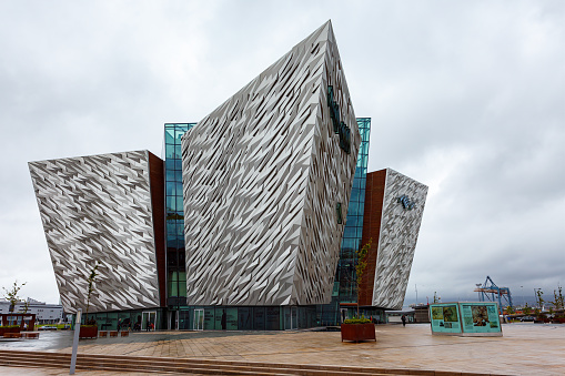 Belfast, Ulster, Ireland - August 05, 2015: The Titanic Museum in Belfast Ireland