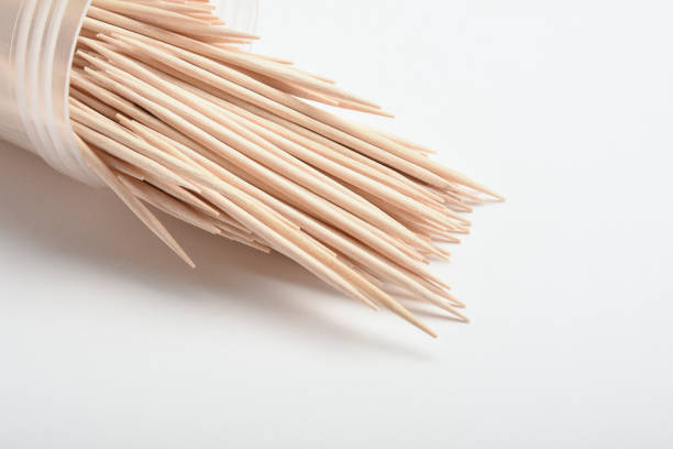 istock Toothpicks in a plastic container on the white background 1434755283