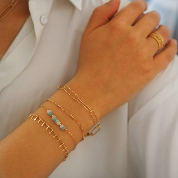 istock Bracelets accumulation on a woman wrist 1434764047