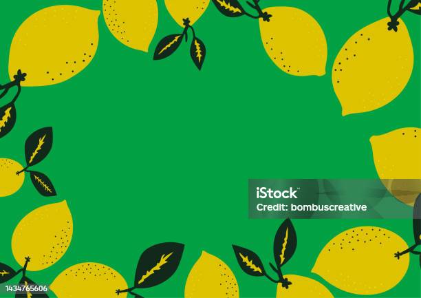 Spring Lemon Background Lemon Background Stock Illustration - Download Image Now - Lemon ...