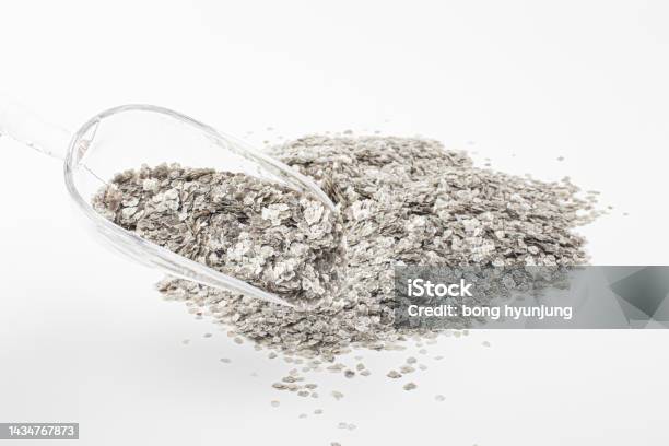 Silver Mica Mineral Or Powder Silver Texture Stock Photo - Download Image Now - Colored Powder, Mica Schist, Abstract