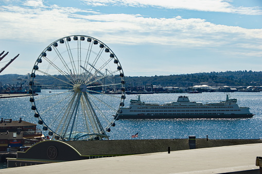 Seattle Ferry and Farris Wheel