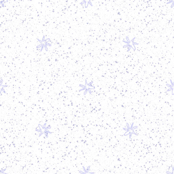 Hand Drawn Snowflakes Christmas Seamless Pattern. Subtle Flying Snow Flakes on chalk snowflakes Background. Adorable chalk handdrawn snow overlay. Unusual holiday season decoration. patrón sin costuras navideño de copos de nieve dibujados a mano. sutiles copos de nieve voladores sobre copos de nieve de tiza fondo. adorable superposición de nieve dibujada a mano con tiza. decoración inusual de la temporada de vacaciones.