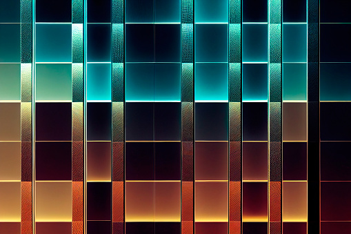 Abstract network concept background- color shaded rectangles and glowing lines