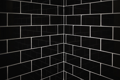 Modern black tiles.