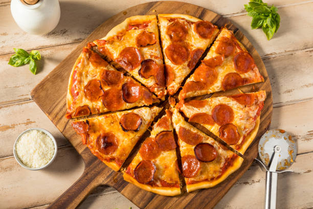 istock Homemade pepperoni PIzza in Slices 1434774217