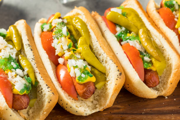 istock Homemade Chicago Style Hot Dogs 1434775343