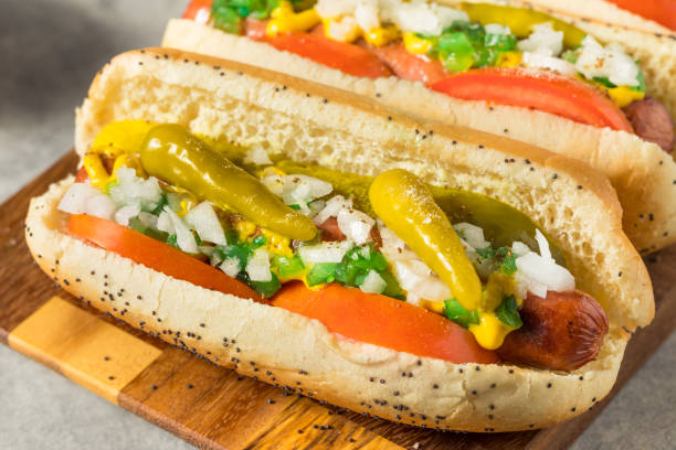 istock Homemade Chicago Style Hot Dogs 1434775360