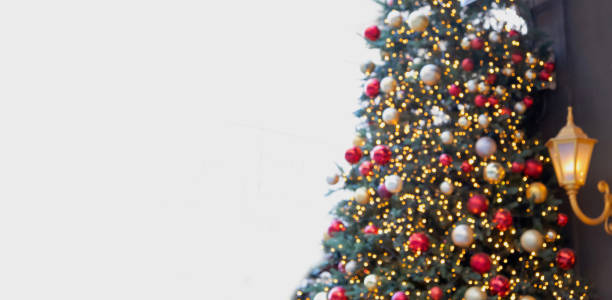 istock Christmas background, Xmas tree with abstract bokeh light, Holiday blur decoration 1434780072