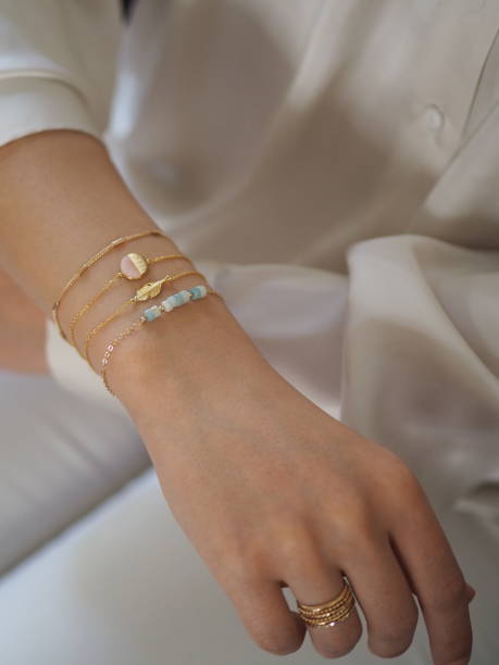 istock Bracelets accumulation and ring on a woman wrist 1434780801