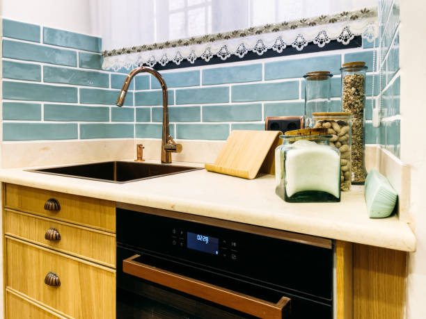 istock Glass jars with ingredients on kitchen counter 1434786631