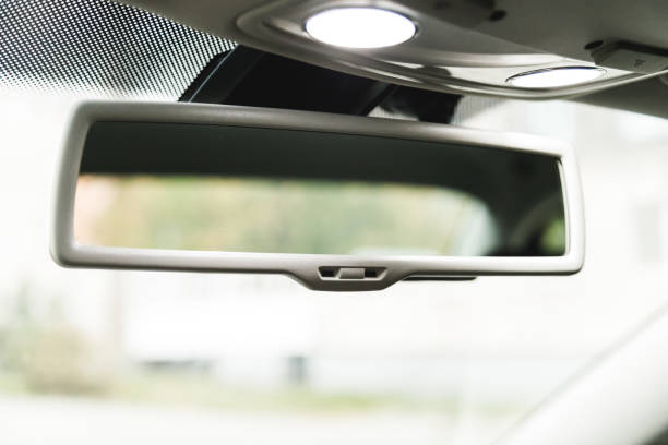 istock Car Saloon Rear-view mirror with Light, blurred background 1434787170