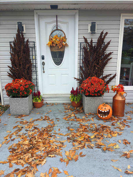istock Autumn Front Entrance Door Decor 1434788988