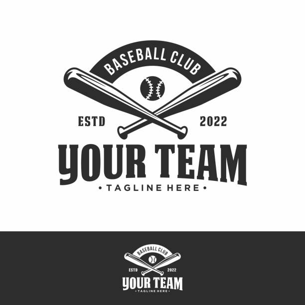 ikona emblematu odznaki sportowej baseballu - baseball strike stock illustrations